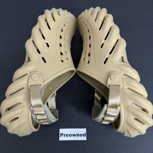 Crocs Echo Clog Unisex Clogs Wheat 207937 Men’s 10/ Women’s 12 Preowned - Picture 4 of 5